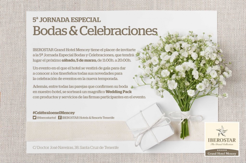 5ª Jornada especial Bodas y Celebraciones en el IBEROSTAR Gran Hotel Mencey